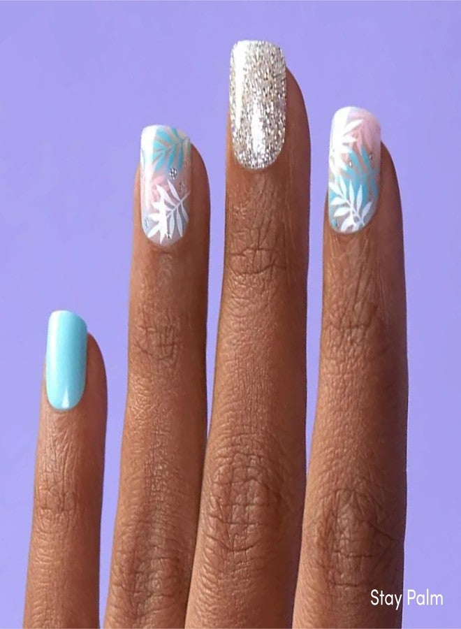 Dashing Diva Magic Press Nail Bundle - On An Island Collection - Square Press On Nails - Eternal Youth & Stay Palm - Long Lasting Gel - Lasts Up to 7 Days - 2 Sets - Image 3